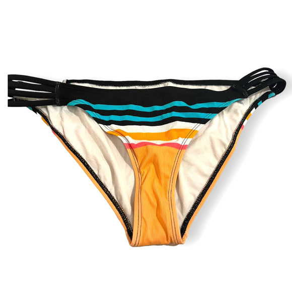 Body Glove Coral Reef Flirty Surf Rider Bikini Bottom | Sz XL, Black Multi - Picture 4 of 10